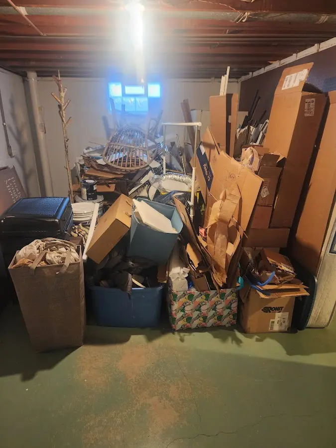 Roll-off dumpster container at job site for Concrete Dumpster Rental in Galloway